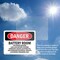 Signmission Battery Room Contains Lead-Acid Danger Sign, Vinyl Decal, 10in W x 7in L, 2PK OS-2PACK-DS-D-710-L-1910 - alternate 2